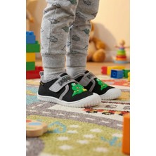 Gezer Erkek Çocuk Kışlık Tek Cırt Cırtlı Ayarlanabilir Rahat Taban Ev, Bahçe, Okul, Kreş Panduf Ayakkabı