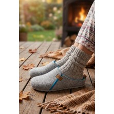 Gezer Kışlık Keçe Comfort Taban Kadın Ev Bahçe Terlik