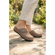 Gezer FEICHTINGEN Kadın Yazlık İç Taban Hakiki Deri Tek Cırtlı Ayarlanabilir Rahat Taban Günlük Terlik