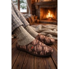 Gezer Erkek Kışlık PU Rahat Taban Ev Bahçe Gondol Terlik