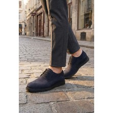 Al-Me Erkek İç Dış Hakiki Deri Ortopedik Rahat Taban Bağcıklı Ayarlanabilir Günlük Klasik Ayakkabı