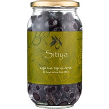 Doğal Siyah Yağlı Sele Zeytin 1000 cc (Cam Kavanoz)