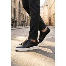 Al-Me Erkek İç Dış Hakiki Deri Ortopedik Rahat Taban Bağcıklı Ayarlanabilir Günlük Spor Ayakkabı