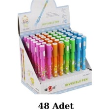 Nostaljik Lezzetler Ayıcık Desenli 48 Adet  Görünmez Işıklı Kalem