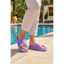 Gezer Kadın Yazlık Eva Islak Zemine Uygun Ev Bahçe Banyo Terlik