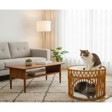 Missidea Iki Katlı Kedi Yatağı Ranzası Kahverengi