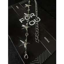 Fiori Yıldız Gold Zincir Detaylı Kadın Bel Kemeri,elbise Kemeri,etek Kemeri,pantolon Kemeri
