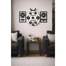 Duvar Saati 40 cm Çiçekler 30 cm Kişiye Özel NO51