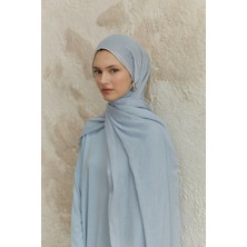 QEF Soft Line Pamuk Şal Açık Mavi