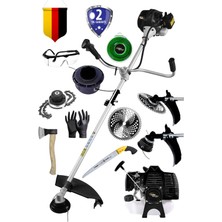 Özgürce Çelik Yan Tüplü Benzinli Balta ve Testereli Ot Çim Biçme Makinesi