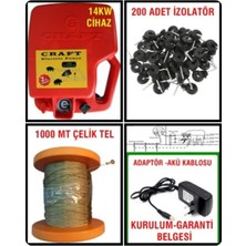 Özgürce 10 Dönüme Uygun Elektrikli Çit Sistemi Takımı, Çelik Telli, Güçlü ve Dayanıklı