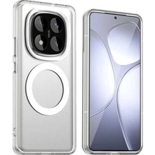 Darkom Mi Note 14PRO 5g Kılıf Magsafe Uyumlu Sert Pc Şeffaf Sararmayan Kamera Korumalı Lüks Kılıf