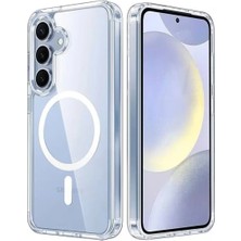 Darkom Samsung A55 Kılıf Magsafe Uyumlu Sert Pc Şeffaf Sararmayan Kamera Korumalı Lüks Kapak