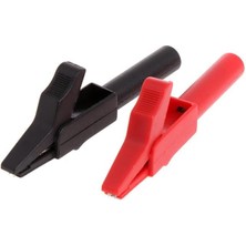 Epilons IC-243B 4mm Banan Jak Girişli Krokodil Catıı (2li Takım Siyah-Kırmızı)