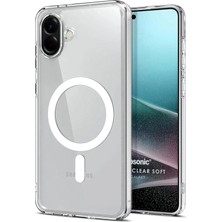 Darkom Samsung Galaxy A07 Kılıf Magsafe Uyumlu Sert Pc Şeffaf Sararmayan Kamera Korumalı Lüks Kılıf