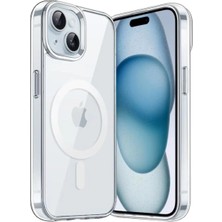 Darkom iPhone 13/14 Kılıf Magsafe Uyumlu Sert Pc Şeffaf Sararmayan Kamera Korumalı Lüks Kılıf