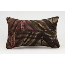 Kilim Wholesale El Yapımı Kilimden Yapılmış Vintage Kırlent Kılıfı, Yün, 30X50 cm