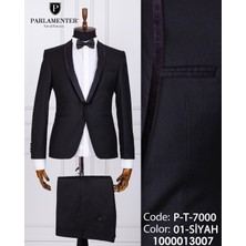Fabio Cassel Erkek Yaka Biyeli Damatlık Slim Fit Takım Elbise