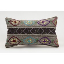 Kilim Wholesale El Yapımı Kilimden Yapılmış Vintage Kırlent Kılıfı, Yün, 30X50 cm