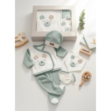 UmBaby Yenidoğan Hastane Çıkış Seti – 5 Parça, %100 Pamuk, Kutulu Hediye Seti