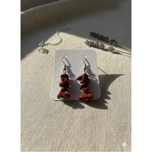 Meneva Aksesuar Jasper Doğal Taş Küpe