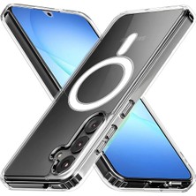 Darkom Samsung Galaxy A56 Kılıf Magsafe Uyumlu Sert Pc Şeffaf Sararmayan Kamera Korumalı Lüks Kılıf