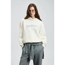 Lufian Cassa Kadın Kırık Beyaz Örme Sweatshirt 122030023