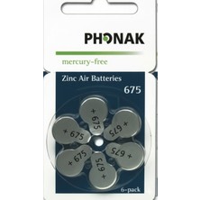 Phonak 675 Numara Kulak Cihazı Pili (10 Paket x 6 Adet = 60 Adet)