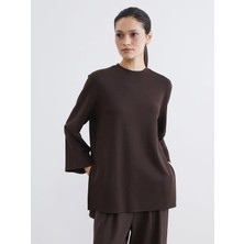 Lc Waikiki Yeni Sezon Bisiklet Yaka Oversize Kadın Sweatshirt Tunik