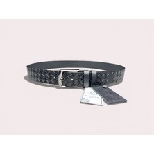 İstanbul Belt Hakiki Deri Erkek Kemer – Örgü Desenli – 4 cm – Tek Kat Kalın Deri