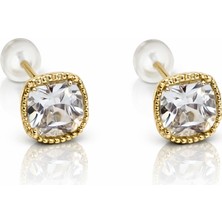Mavika Jewellery 14K Gold Plated Misto Stud Küpe