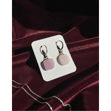 Meneva Aksesuar Kunzit Doğal Taş Küpe