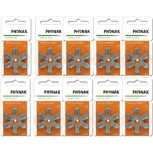 Phonak 13 Numara Kulak Cihazı Pili (10 Paket x 6 Adet = 60 Adet)