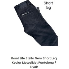 Road Life Stella Nero Short Leg Kevlar Motosiklet Pantolonu
