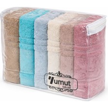 50X90 El ve Yüz Havlusu 6lı Pamuklu Havlu Seti Desenli