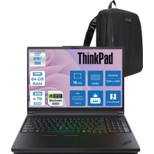 Lenovo Thinkpad P16 G3 Intel Ultra 7 265HX Ddr5 64GB 4tb SSD 12GB/RTXPRO3000 Blackwell 16" Wuxga IPS 500NITS Wi-Fi7 +Bt 5.4 Windows 11 Pro Aı Iş Istasyonu 21RQ000CTXP24 + Zettaçanta