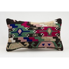 Kilim Wholesale El Yapımı Kilimden Yapılmış Vintage Kırlent Kılıfı, Yün, 30X50 cm