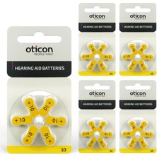 Oticon 10 Numara Kulak Cihazı Pili (10 Paket x 6 Adet = 60 Adet)