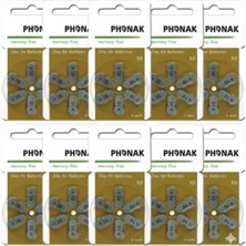 Phonak 10 Numara Kulak Cihazı Pili (10 Paket x 6 Adet = 60 Adet)