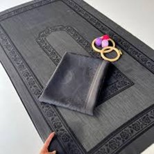 Sarra Home Antrasit Etamin Işlemelik Seccade