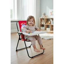 Exent Kids 2–6 Yaş, Sweet Cat Katlanır Portatif Çalışma Masası ve Sandalye, Tak-Çıkar Masa-Kırmızı