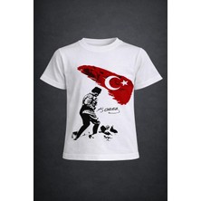 Dıgıl Kids Atatürk ve Türk Bayrağı Kocatepe Baskılı Çocuk T-Shirt