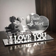 I Love You Temalı Masa Isimliği Kişiye Özel 1 Adettir No 26