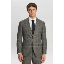 Giotelli Siyah 6 Drop Polyester Viskon Karışımlı Erkek Takım Elbise