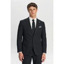 Giotelli Koyu Lacivert Yelekli Rm %100 Yün 6 Drop Erkek Takım Elbise