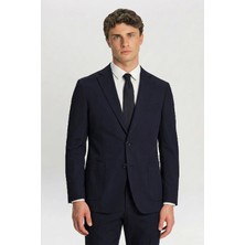 Giotelli Erkek Lacivert Dar Kesim Slim Fit Pamuklu Dokuma Normal Bel 6 Drop Takım Elbise