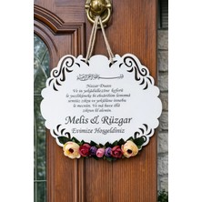 Kapı Süsü Kişiye Özel Çiçekli NO15