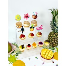 Fluparty Tropical Temalı Kapkek Topper Seti – Tropikal Figürlü Muffin Süsleri