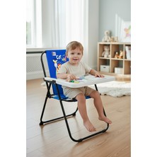 Exent Kids 2–6 Yaş, Fun Car Katlanır Portatif Çalışma Masası ve Sandalye, Tak-Çıkar Masa-Mavi