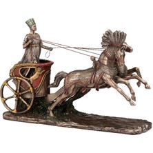 Veronese Mısır Serisi At Arabası Süren Nefertiti Figürü 30cm